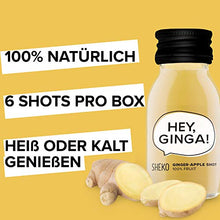 Carica l&#39;immagine nel visualizzatore di Gallery, SHEKO Ginga Bio - 6 shot con estratto di zenzero e mela - Succo ginger ale...