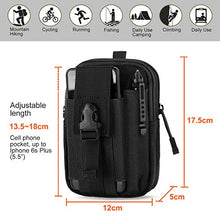 Carica l&#39;immagine nel visualizzatore di Gallery, Unigear Borsa da Cintura Borsello 1000D Nylo Marsupio Tattica Militare + Nero