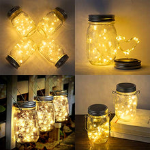 Carica l'immagine nel visualizzatore di Gallery, Lampada Solare, 4 Pezzi Lampade Solari Barattolo di Vetro Illuminante 4