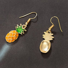 Carica l'immagine nel visualizzatore di Gallery, Placcato oro 18 K Sweet Fruit Green Leaf giallo ananas fascino donne ragazze...