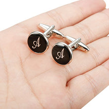 Carica l&#39;immagine nel visualizzatore di Gallery, BESTEEL Gioielli Gemelli Classico Iniziale Incisa per Uomo Alfabeto Lettera... - Ilgrandebazar