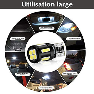 Anpro 2020 Lampadina a T10 LED per Auto - W5W Led 6000K Luce Bianca Super...