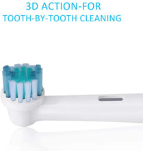 Carica l&#39;immagine nel visualizzatore di Gallery, Testine Spazzolino Ricambio Compatibile Con Oral B - Adatto Spazzolino Elettrico Oral B Sensitive, Cross Action, Professional Care, Vitality, ecc - Di HSYTEK 8 Unità