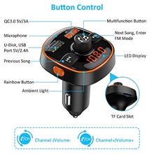 Carica l&#39;immagine nel visualizzatore di Gallery, Zealife Bovon Trasmettitore Bluetooth per Auto, 7 Colori Controluce con Modalità...