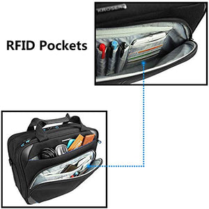 KROSER Borsa del Portatile 15,6 Pollici a Tracolla per Laptop Nero Blu