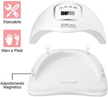 Carica l'immagine nel visualizzatore di Gallery, MOULEI 150W Lampada Unghie LED UV Professionale per Manicure/Pedicure, Sensore Di Avvio Automatico Con La Possibilità Di Lmpostare 4 Timer 10/30/60 / 99S