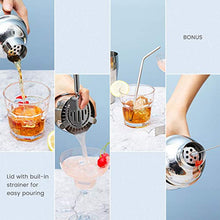 Carica l&#39;immagine nel visualizzatore di Gallery, Godmorn Cocktail Shaker Set,14 + 1 Pezzi Kit da Barman in Acciaio Inox,Set... - Ilgrandebazar