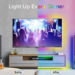 Striscia Led, Luci Led camera da letto 10 Metri, Led Striscia con 40 Tasti Telecomando Controller Bluetooth, Luci Led rgb Funzione Musicale, Strisce led per Decorazioni Cucina Bar Festa