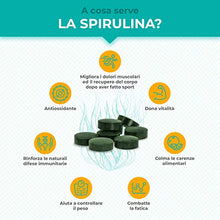 Carica l'immagine nel visualizzatore di Gallery, Spirulina BIO 1500 mg Al Giorno  540 Compresse Con il 60% di Proteine It