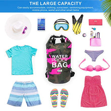 Carica l&#39;immagine nel visualizzatore di Gallery, Idefair Borsa Impermeabile a Secco, Zaino da Spiaggia Galleggiante 20L, Rose