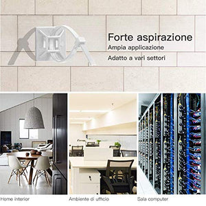 Caiery 100pz Autoadesivo Clip Cavo Fermacavi 150X2.5MM, Bianco+bianco - Ilgrandebazar