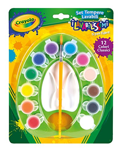 CRAYOLA LAVABILISSIMI-Set di Tempere Lavabili per Bambini con Multicolore
