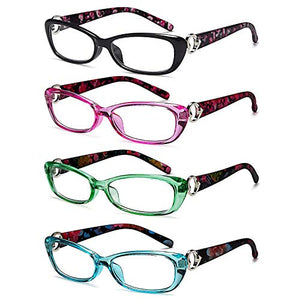 VVDQELLA Occhiali da lettura 4 paia comodi lettori di moda Donna 1.50 X - Ilgrandebazar