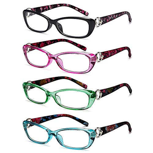 VVDQELLA Occhiali da lettura 4 paia comodi lettori di moda Donna 1.50 X - Ilgrandebazar
