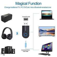 Carica l&#39;immagine nel visualizzatore di Gallery, Aigoss Trasmettitore Bluetooth, Aupolo Adattatore Wireless Portatile Nero - Ilgrandebazar