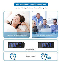 Carica l&#39;immagine nel visualizzatore di Gallery, Deofde Sveglia con proiezione, Digitale Ampio Display LCD,...