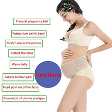 Carica l'immagine nel visualizzatore di Gallery, WANYI Fascia maternità Traspirante Regolabile Maternity Band Belt con Supporto Elastico e Confortevole per Donna Incinta-Fascia per Gravidanza con Sostegno Lombare, e per Addominali (Marrone)