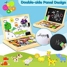 Carica l&#39;immagine nel visualizzatore di Gallery, Jojoin 110 PCS Puzzle Magnetico Legno - Lavagna Animali Giocattolo per Bambini - Giochi Montessori - Educativi Puzzle Regalo Bambini Bambino 2 3 Anni