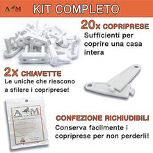 Carica l&#39;immagine nel visualizzatore di Gallery, A&amp;M Italia Copriprese per Bambini, 20 Copri Prese Elettriche in ABS...