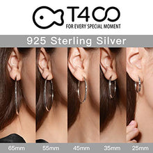 Carica l&#39;immagine nel visualizzatore di Gallery, T400 Orecchini Cerchio Argento 925 Creoli per Donna Ragazze Sleeper Regali...