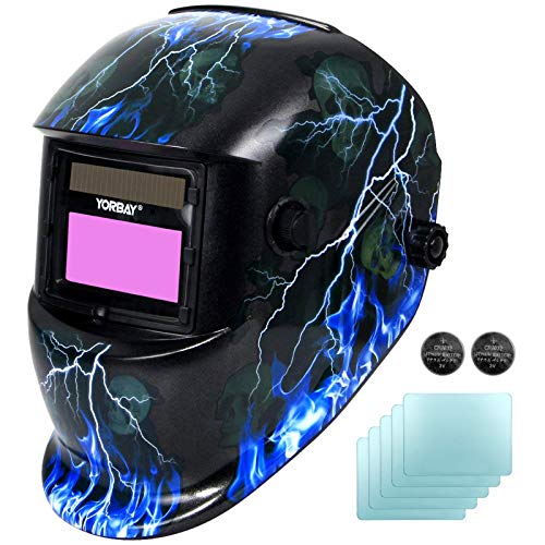 Yorbay® Casco per saldatura solare, con oscuramento Skull, Lightning - Ilgrandebazar