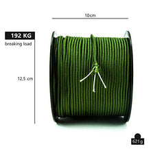 Carica l'immagine nel visualizzatore di Gallery, GO!elements 100m Paracord Corda in Nylon antistrappo - 3mm 425 Oliva