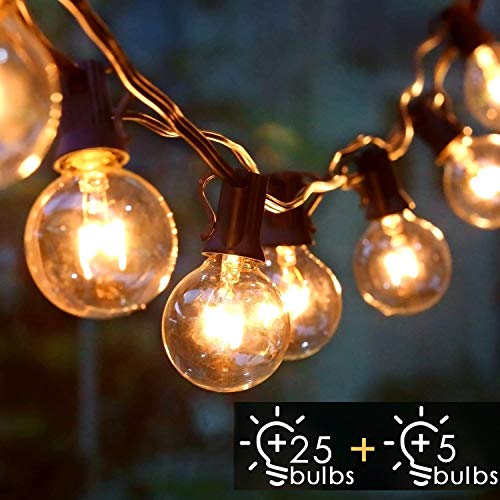 Albrillo Catene Luminose Esterno - 9.3M Light String con Lampadine G40