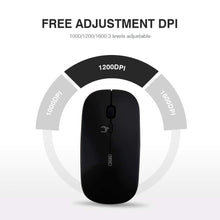 Carica l&#39;immagine nel visualizzatore di Gallery, INPHIC Mouse Wireless Ricaricabile, Ottico Mini M Size, Nero magico - Ilgrandebazar