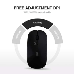 INPHIC Mouse Wireless Ricaricabile, Ottico Mini M Size, Nero magico - Ilgrandebazar