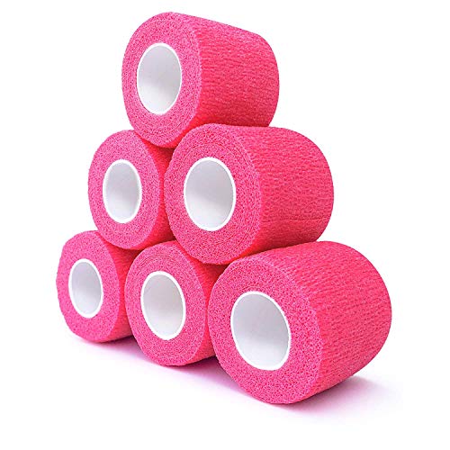 Bendaggio Coesivo 5,1 cm x 12,7 m, 6 rotoli rosa