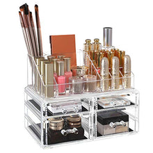 Carica l&#39;immagine nel visualizzatore di Gallery, SONGMICS Cosmetic Organizer Scatola Makeup Acrilico JKA005TP
