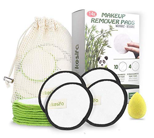 Kesifa 14 Dischetti Struccanti Lavabili Bambù Riutilizzabili Ecologici... - Ilgrandebazar