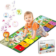 Carica l'immagine nel visualizzatore di Gallery, Tappetino Musicale per Bambini,Tappetino per Pianoforte,Tappetino da Ballo per Bambini con10 animali,Tappetino Musicale per Bambini,Regali Compleanno per Ragazzi Ragazze 1 2 3 4 5 6 Regalo Natale