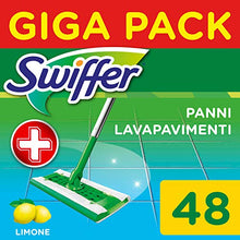 Carica l&#39;immagine nel visualizzatore di Gallery, Swiffer Wet Panni Umidi Lavapavimenti per Scopa, Maxi Formato 48 48 Pezzi