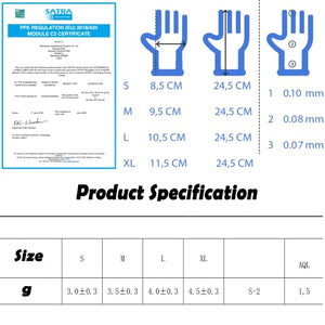 intco medical 100 guanti in Nitrile M senza polvere, senza lattice, ipoallergenici, certificati CE conforme alla norma EN455 guanti per alimenti guanti medici monouso