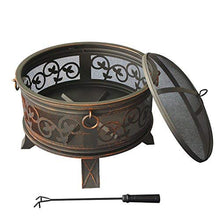 Carica l&#39;immagine nel visualizzatore di Gallery, Home&amp;Decorations FT-51219B Braciere e Griglia per Giardino, 66 cm, Ø 66 cm - Ilgrandebazar