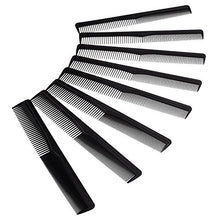 Carica l&#39;immagine nel visualizzatore di Gallery, 8 Pezzi Nero Plastica Pettini per Capelli, Doppia Testa da Taglio... - Ilgrandebazar
