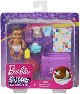 Barbie- Skipper Teneri Bebè Playset Pappa e Cambio Pannolino, Bambola con... - Ilgrandebazar
