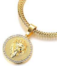 Carica l&#39;immagine nel visualizzatore di Gallery, Halukakah ● Kings Landing ● 18K 18 Carati Placcato Oro Reale Leone Pendente... - Ilgrandebazar