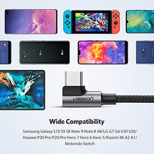 Carica l&#39;immagine nel visualizzatore di Gallery, UGREEN Cavo USB C 90 Gradi Type C Ricarica Rapida 3A Tipo C in Nylon 1M