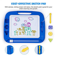 Carica l&#39;immagine nel visualizzatore di Gallery, SGILE Grande Lavagna Magnetica per Bambini 2, 3, 4 Anni, Lavagnetta Blu - Ilgrandebazar