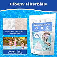 Carica l'immagine nel visualizzatore di Gallery, Ufoepv Sfere Filtranti per Piscina, 800g Palline Filtro Piscina Sostituisce 28kg di Sabbia Ultra Leggera Riutilizzabile per Filtri Prodotti Piscina per Sistemi di Filtrazione