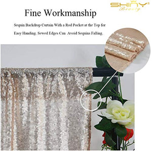 Sfondo Tenda Con Paillettes Champagne 4x7FT Fondali 4FTx7FT,