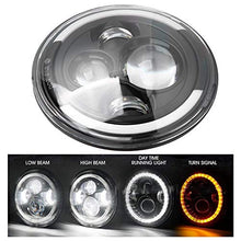 Carica l&#39;immagine nel visualizzatore di Gallery, Qiilu Lampada Frontale a LED da 7 Pollici 150W Halo Light, Auto e Moto...