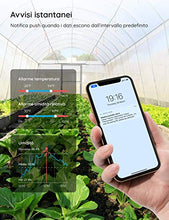 Carica l&#39;immagine nel visualizzatore di Gallery, Govee Termometro Igrometro, Accurato Misuratore Interna con Intelligenti avvisi App e Dati Conservazioni Sensore di Monitoraggio Digitale LCD Bluetooth per Camera Serra Garage Cantina di Vini
