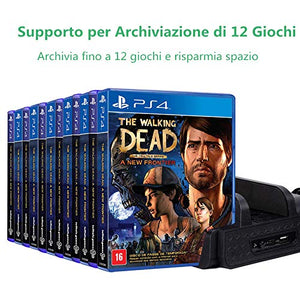 PS4 Pro/ Slim/ Supporto Verticale con 3 Ventole 2 Stazioni di...
