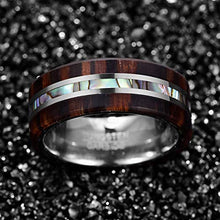 Carica l&#39;immagine nel visualizzatore di Gallery, VAKKI - Fede Nuziale da Uomo in carburo di tungsteno con intarsio Legno e... - Ilgrandebazar