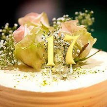 Carica l'immagine nel visualizzatore di Gallery, YFOX Candele per feste e compleanni 10 Numeri Candeline Golden