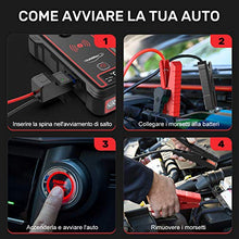 Carica l&#39;immagine nel visualizzatore di Gallery, YABER Avviatore di Emergenza, 2500A 23800mAh Impermeabile Avviatore...