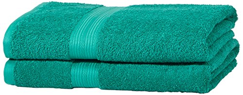 AmazonBasics - Set di 2 asciugamani da bagno che non Verde Turchese - Ilgrandebazar